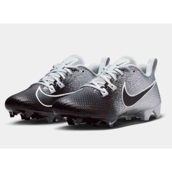 NIKE VAPOR EDGE SPEED 360 2 FOOTBALL CLEATS SILVER/BLACK MEN\'S SIZE 7 NEW main image 12